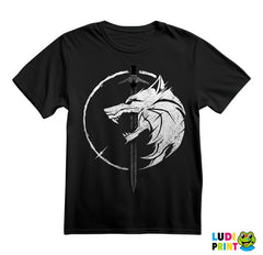 Wolf Head And Geralts Sword - The Witcher - Majica