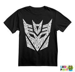 Decepticon Logo Text - Transformers - Majica