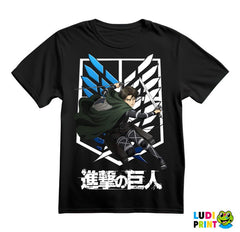 Levi Jumping With His Swords - Attack On Titan - Majica