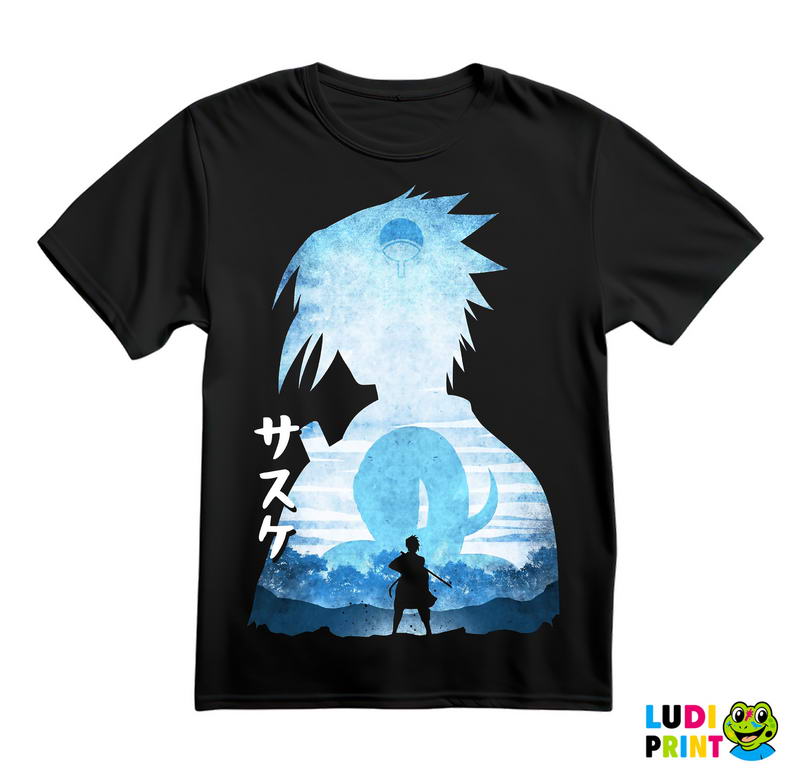 Sasuke - Blue Silhouette - Naruto - Majica