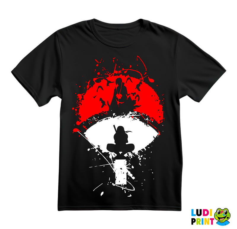 Uchiha Clan Logo Splash Itachi - Naruto - Majica