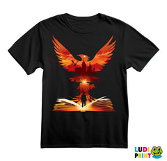 Phoenix Rising Out Of The Book - Harry Potter - Majica