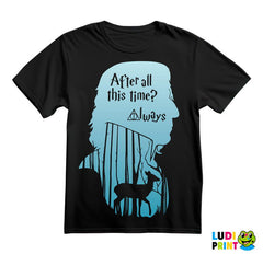 Professor Severus Snape Blue Silhouette - Harry Potter - Majica
