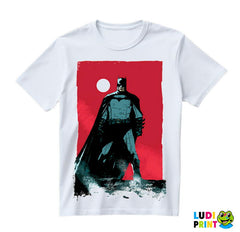 Red Background And The Moon - Batman - Majica