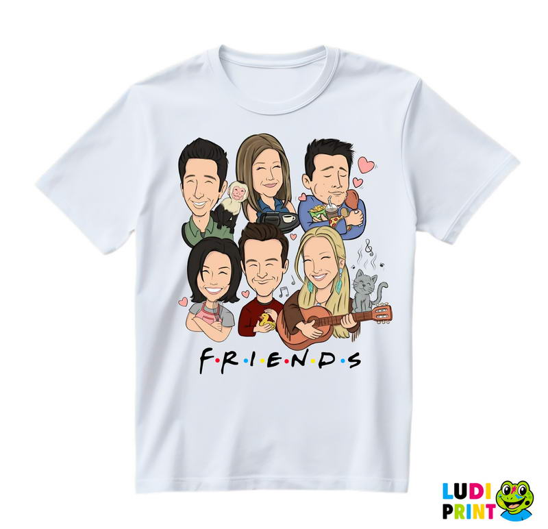 Group Caricatures Logo - Friends - Prijatelji - Majica