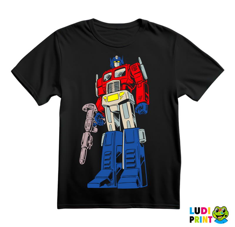 Optimus Prime Standing With A Gun - Transformers - Majica