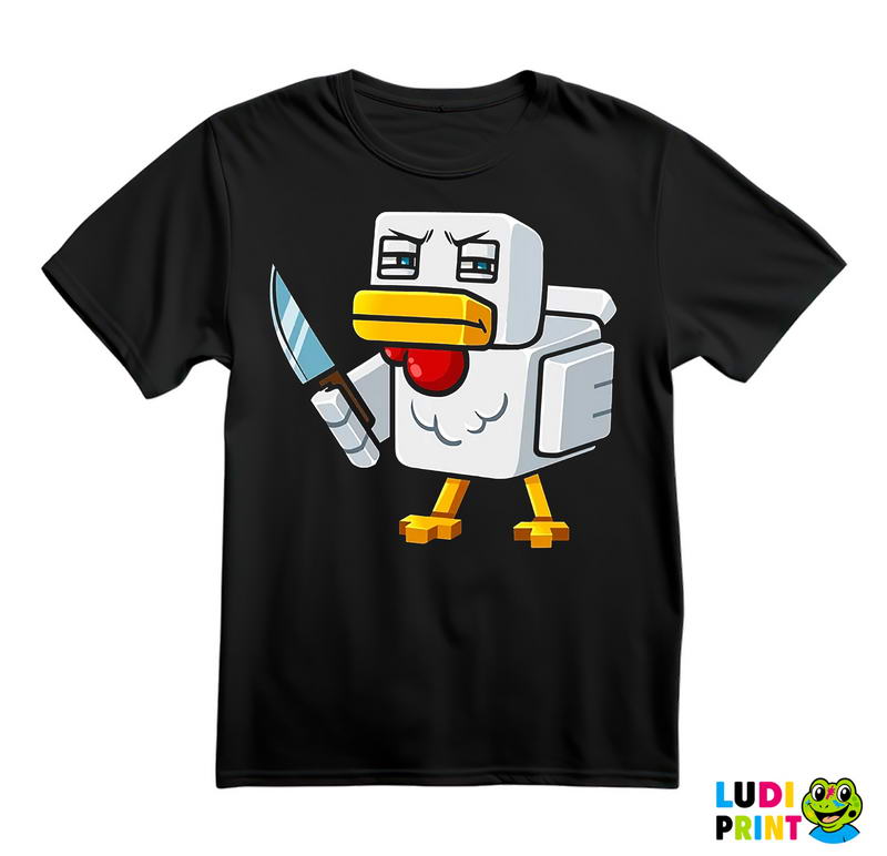 Chicken With A Knife - Minecraft - Majica