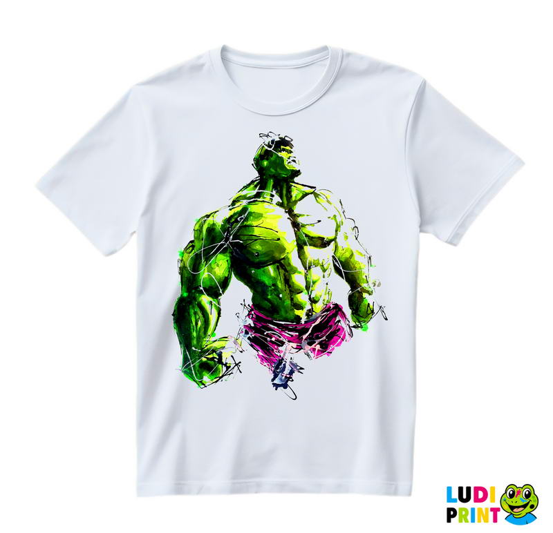 Pain Brush Portrait - Hulk - Avengers - Majica