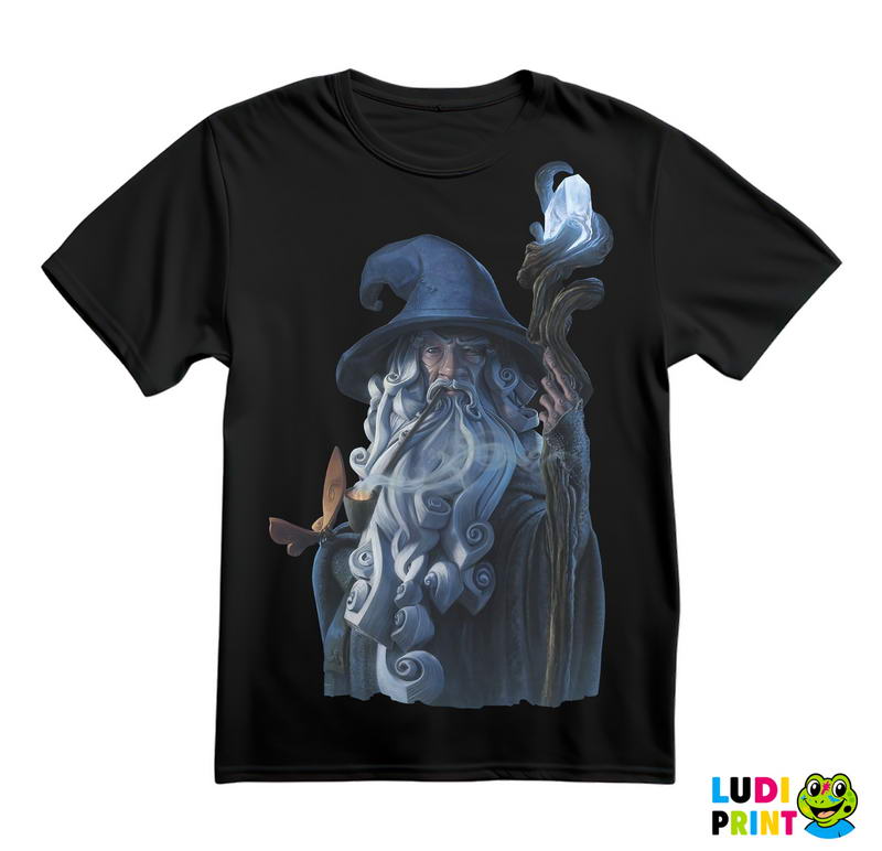 Gandalf With A Glowing Staff - Lord Of The Rings - LOTR - Majica