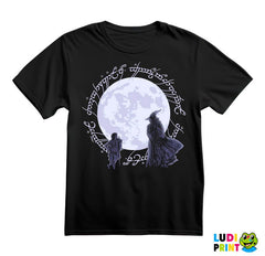 Bilbo Baggins And Gandalf Infront Of The Moon - Lord Of The Rings - LOTR - Majica