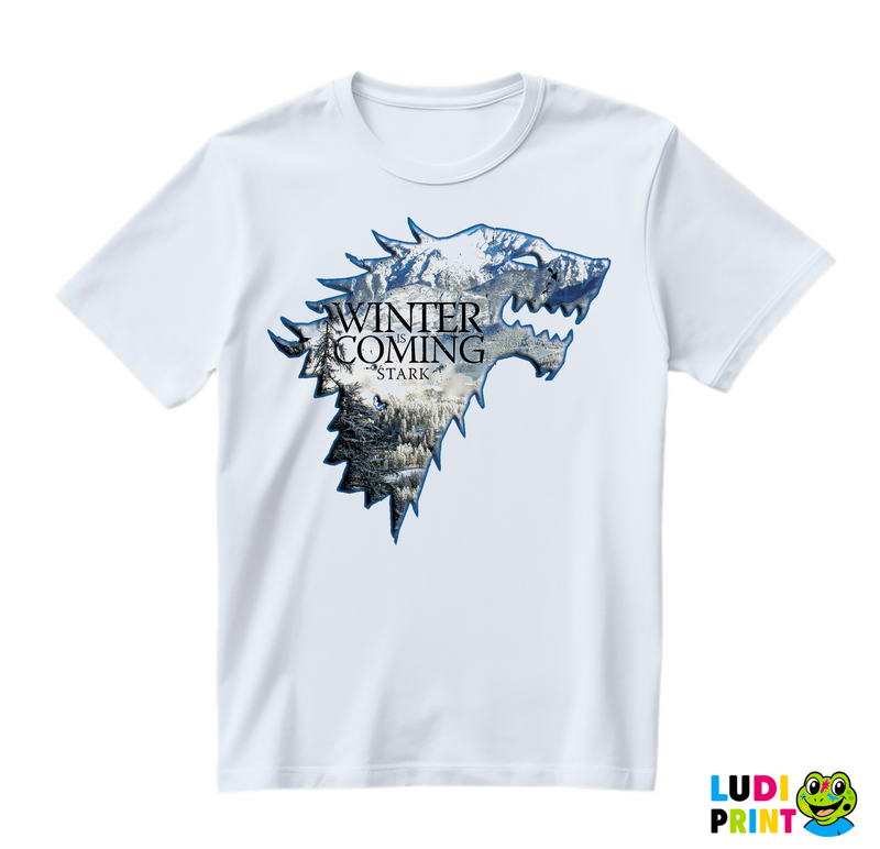 Winter Is Coming Snow Dire Wolf Sigil - Game Of Thrones - GOT - Majica