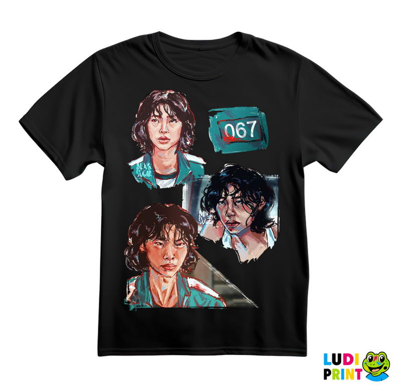 Drawing - Player 067 - Squid Game - Majica