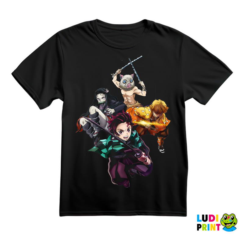 Tanjiro, Nezuko, Inosuke And Zenitsu - Travelling Companions - Demon Slayer - Majica