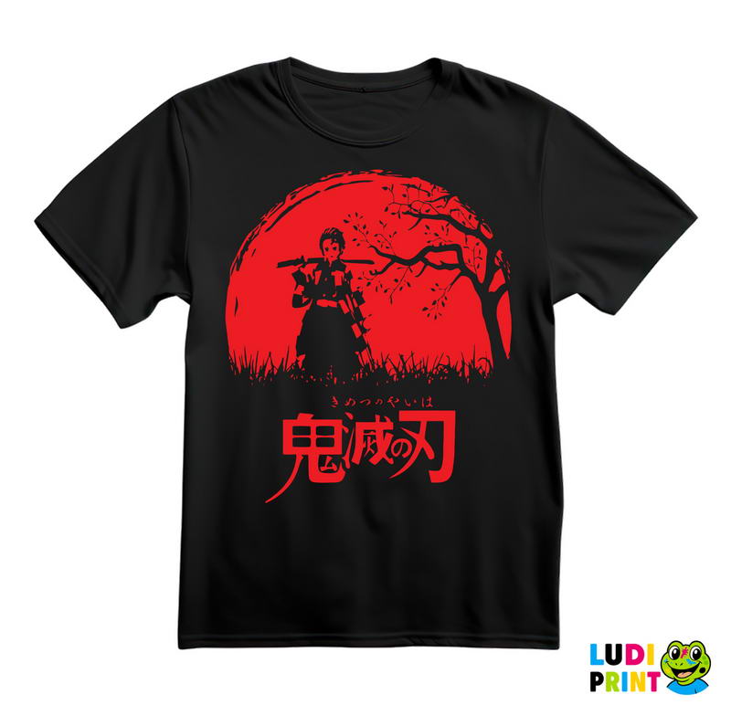 Tanjiro - Red Moon And Tree - Demon Slayer - Majica