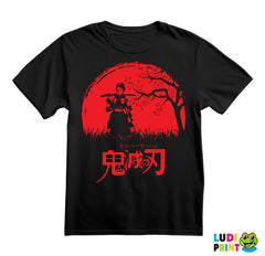 Tanjiro - Red Moon And Tree - Demon Slayer - Majica
