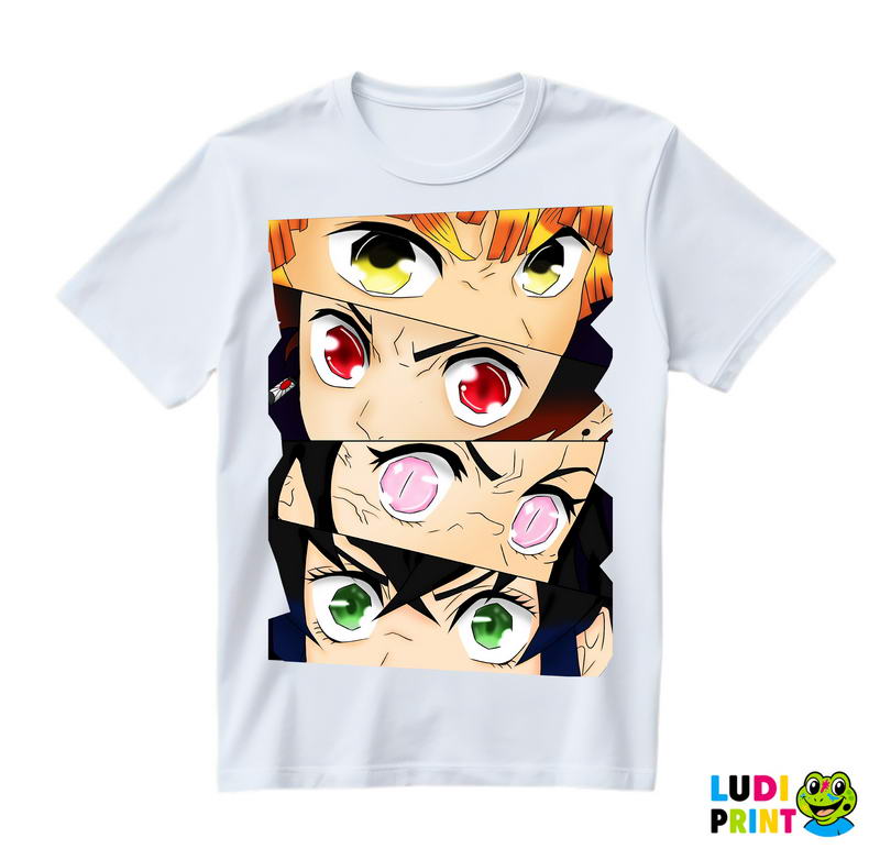 Eyes - Tanjiro, Nezuko, Inosuke And Zenitsu - Demon Slayer - Majica