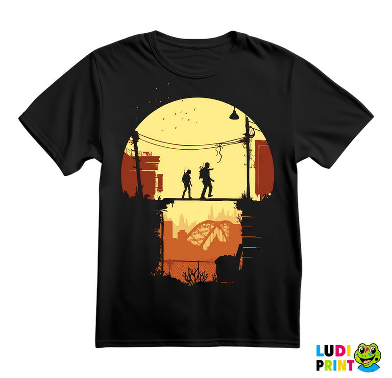 Ellie And Joel - Crossing Bridge - The Last Of Us - Majica