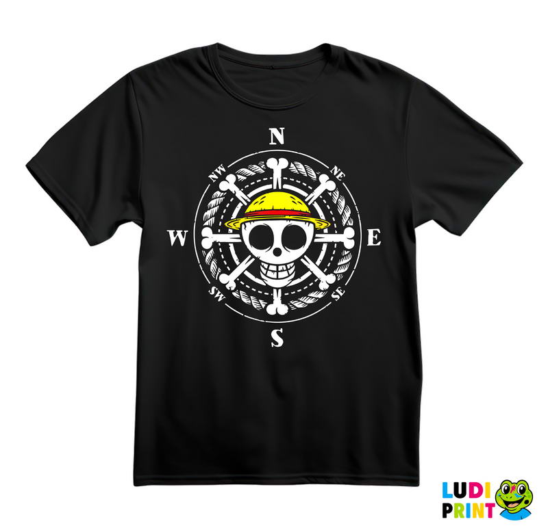 Skull Compass - One Piece - Majica