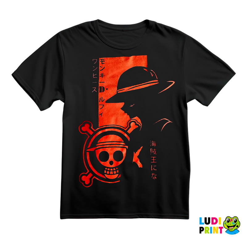 Luffy - Red Flag - One Piece - Majica