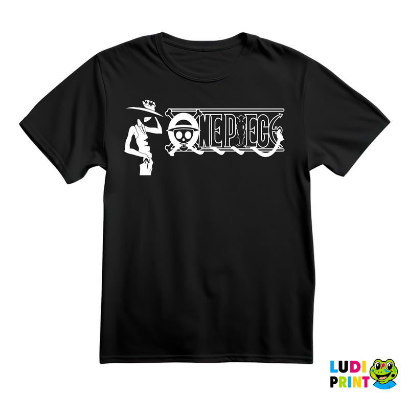 Logo And Luffy - One Piece - Majica