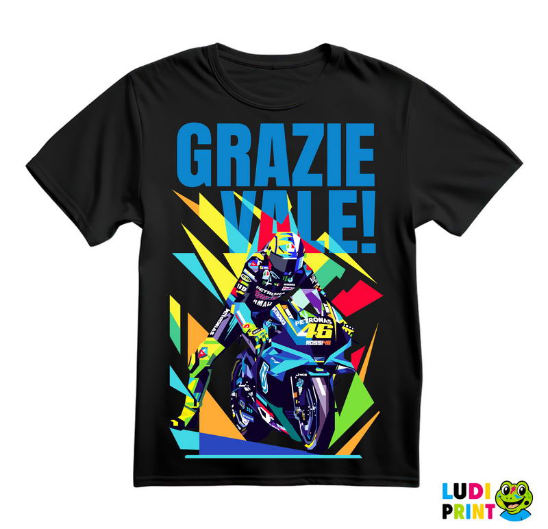 Grazie Vale - Rossi - VR - 46 - MotoGP - Sport - Majica