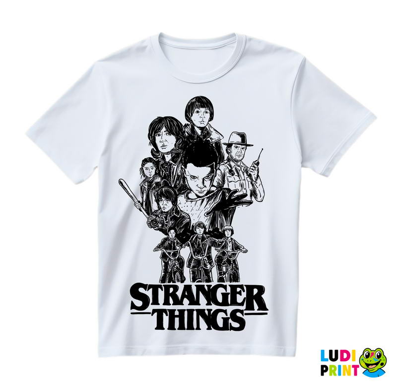 Black Drawing - Stranger Things - Majica