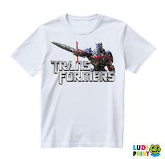Optimus Prime And Metallic Logo - Transformers - Majica