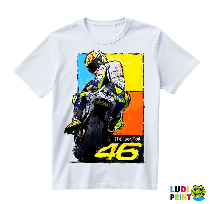 Drawing - Rossi - 46 - MotoGP - Sport - Majica