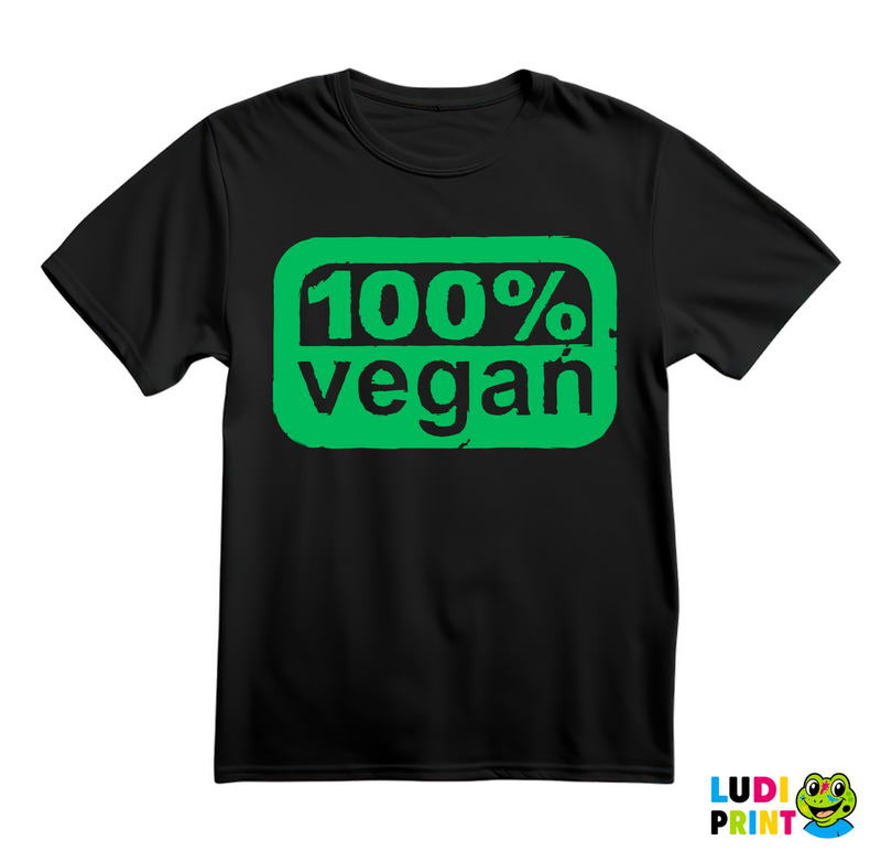 One Hundred Percent Vegan - Green - Vegan - Majica