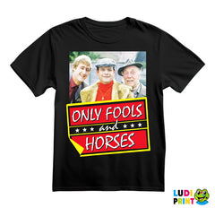 Del Boy, Rodney, Grandad And Logo - Only Fools And Horses - Mućke - Majica