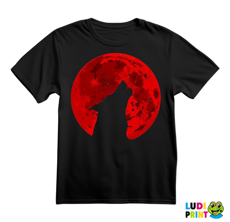 Blood Moon Wolf - Vuk - Životinje - Majica