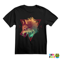 Angry Wolf In A Triangle - Vuk - Životinje - Majica