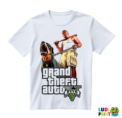 Franklin With Chop Rottweiler - GTA 5 - Majica