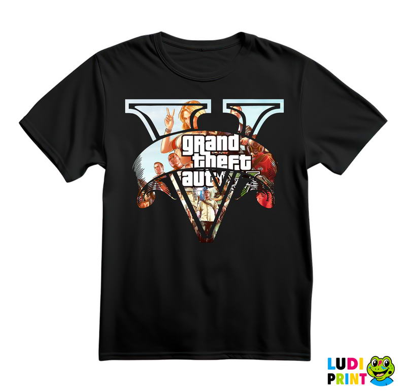 V Logo - Colors - GTA 5 - Majica