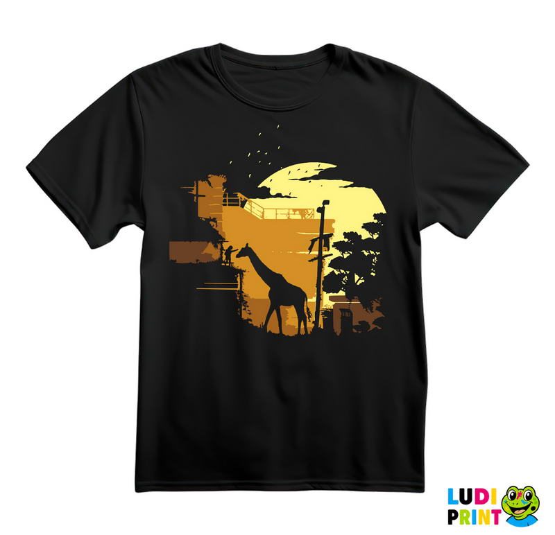 Ellie And Joel With A Giraffe - The Last Of Us - Majica