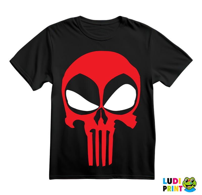 Deadpool - Punisher - Logo Crossover - Majica