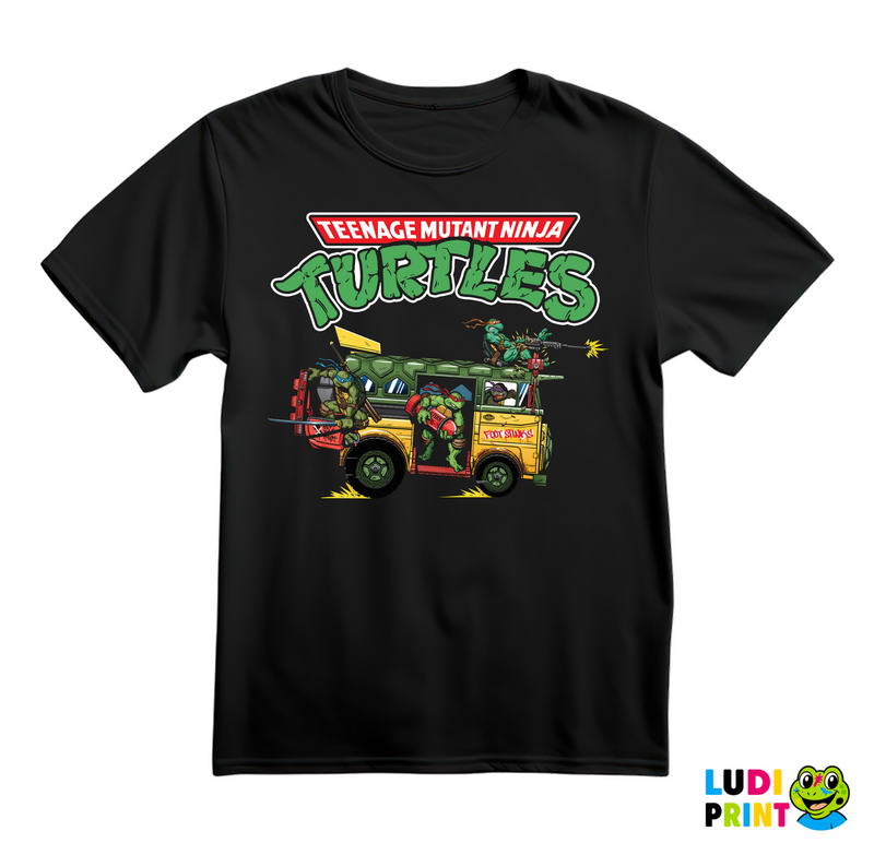 Turtle Van And Logo - Nindža Kornjače - Majica