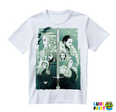 Daenerys Targaryen, Jon Snow, Tyrion Lannister, Arya Stark, Cersei Lannister, And Sansa Stark - Game Of Thrones - GOT - Majica