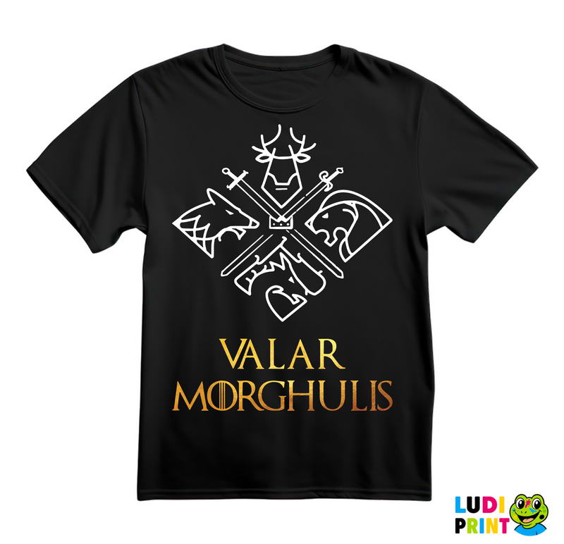 Valar Morghulis - White And Gold - Game Of Thrones - GOT - Majica
