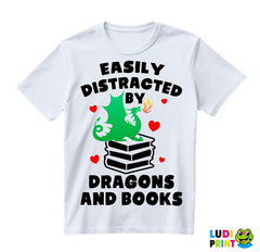 Easily Distracted By Dragons And - Books - Čitanje - Knjige - Majica