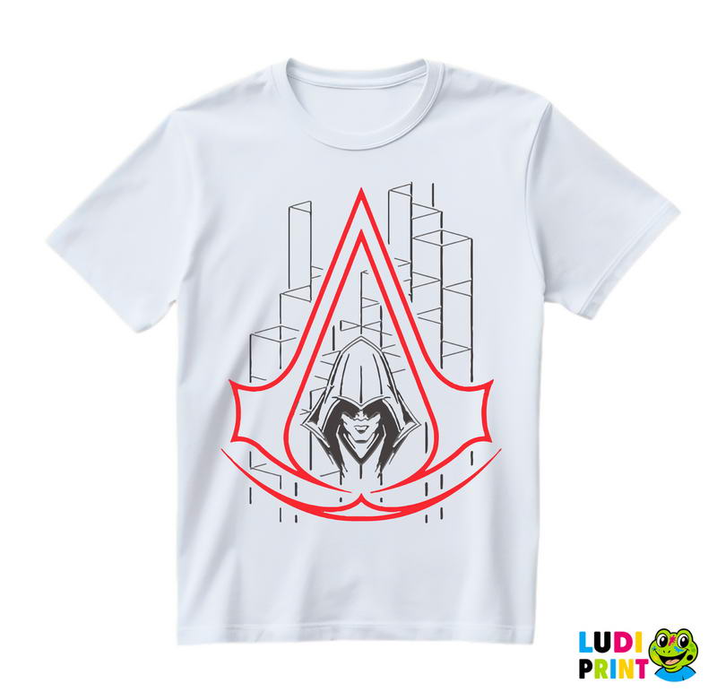 Red Hood And Grey Shapes - Assassin's Creed - Majica