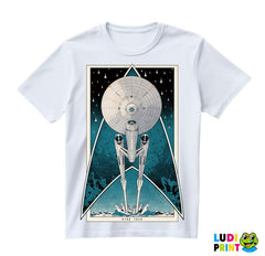 USS Enterprise And Starfleet - Blue - Star Trek - Majica