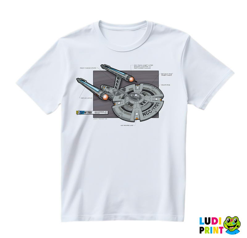 USS Enterprise Specification - Star Trek - Majica (Copy)