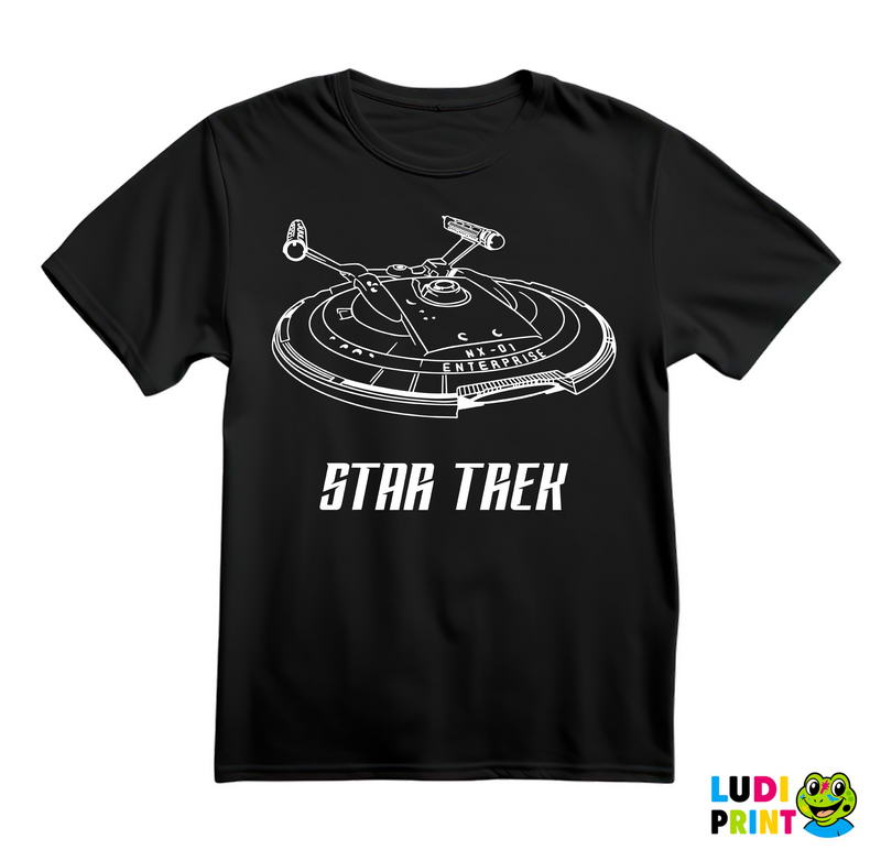 Nx 01 Enterprise And Logo - Star Trek - Majica