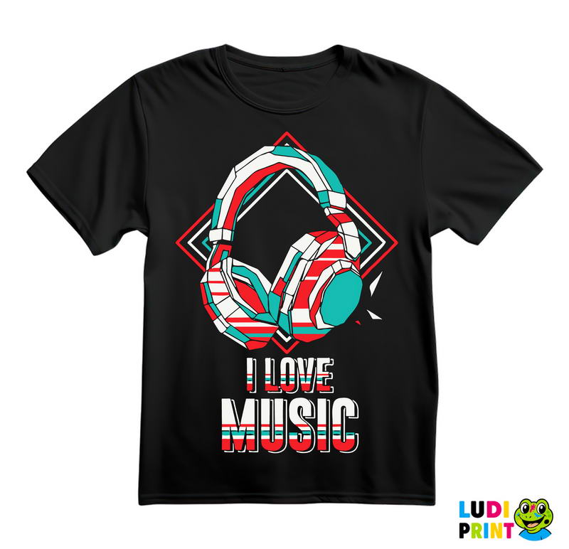 I Love Music - Parts - Muzika - Majica