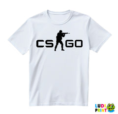 CS Go Logo With Sniper - Counter - Strike - CS - Majica