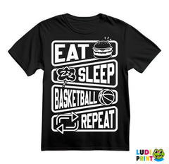 Eat, Sleep, Basketball, Repeat - Symbols - Košarka - NBA - Majica