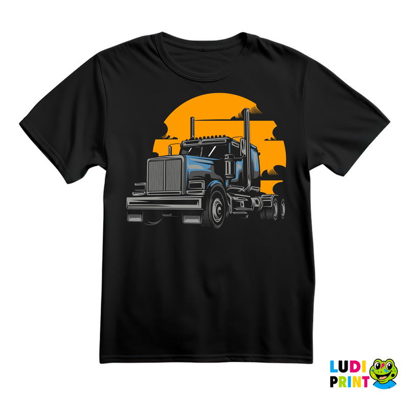 Truck And The Sunset - Kamion - Kamiondžija - Majica