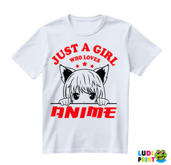 Just A Girl Who Loves Anime - Red - Majica