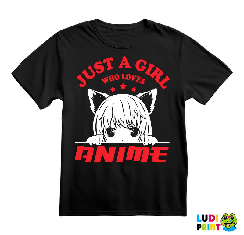 Just A Girl Who Loves Anime - Red - Majica